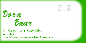 dora baar business card